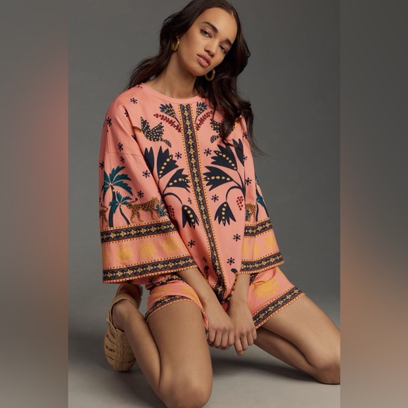 Anthropologie Farm Rio Printed Shift Mini Dress - Picture 8 of 8